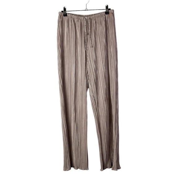 Danskin Rose Gold Crinkle Pleat Straight Leg Casual Pants S - Picture 1 of 3